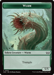 Wurm (0019) // Insect (0010) Double-Sided Token [Duskmourn: House of Horror Commander Tokens] Magic: The Gathering