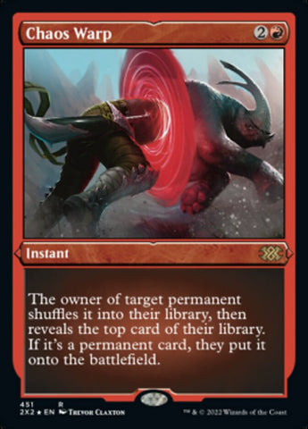 Chaos Warp (Foil Etched) [Double Masters 2022] Magic: The Gathering