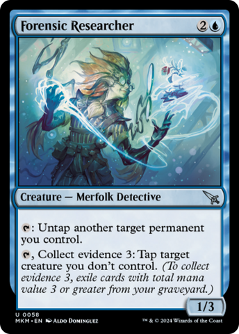 Forensic Researcher [Murders at Karlov Manor] Magic: The Gathering