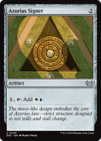 Azorius Signet [Duskmourn: House of Horror Commander] Magic: The Gathering