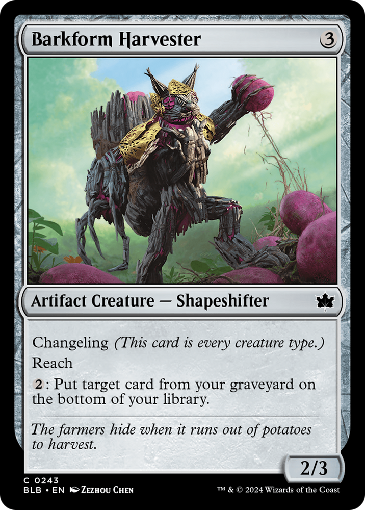 Barkform Harvester [Bloomburrow] Magic: The Gathering