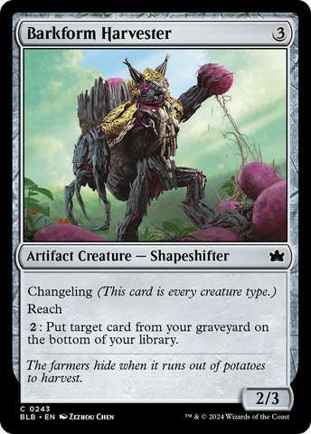 Barkform Harvester [Bloomburrow] Magic: The Gathering
