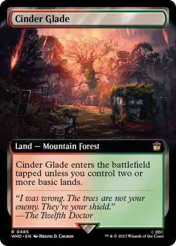 Cinder Glade (Extended Art) [Doctor Who] Magic: The Gathering