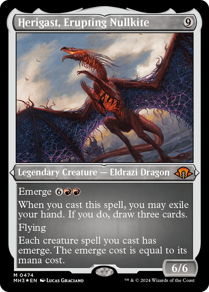 Herigast, Erupting Nullkite (Foil Etched) [Modern Horizons 3] Magic: The Gathering