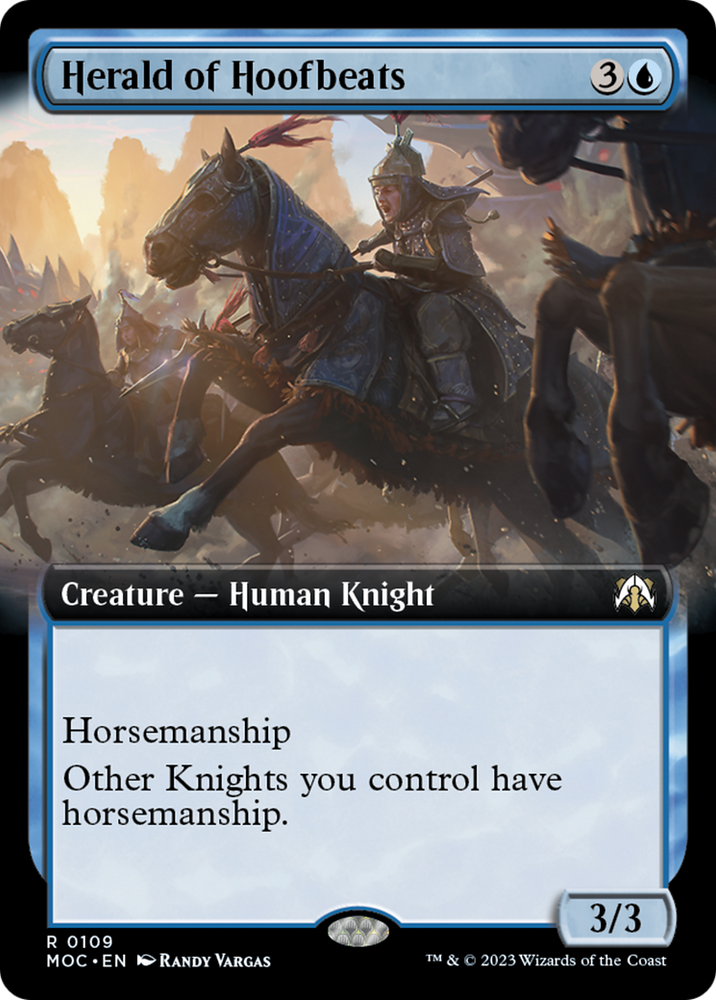 Herald of Hoofbeats (Extended Art) [March of the Machine Commander] Magic: The Gathering