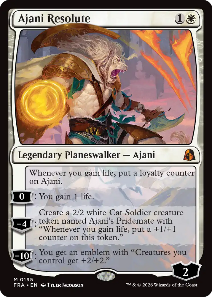 Ajani Resolute [Reality Fracture] Magic: The Gathering