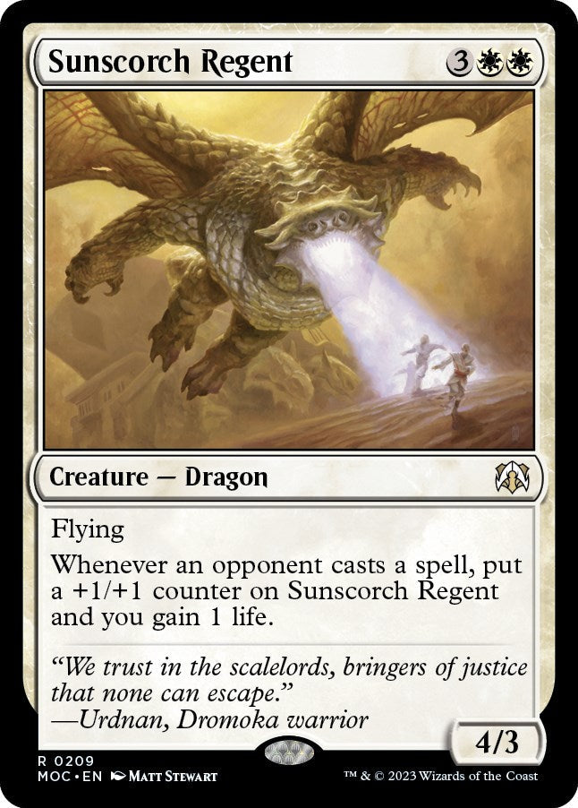 Sunscorch Regent [March of the Machine Commander] Magic: The Gathering