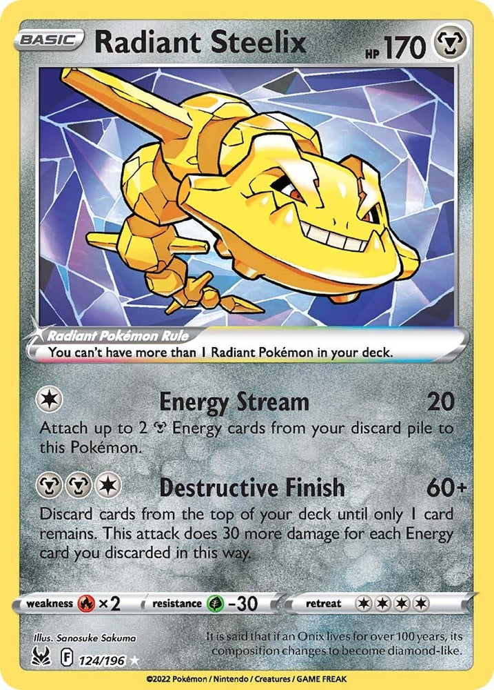 Radiant Steelix (124/196) [Sword & Shield: Lost Origin] Pokémon