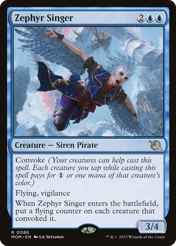 Zephyr Singer [March of the Machine] Magic: The Gathering