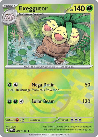 Exeggutor (002/131) (Poke Ball Pattern) [Scarlet & Violet: Prismatic Evolutions] Pokémon