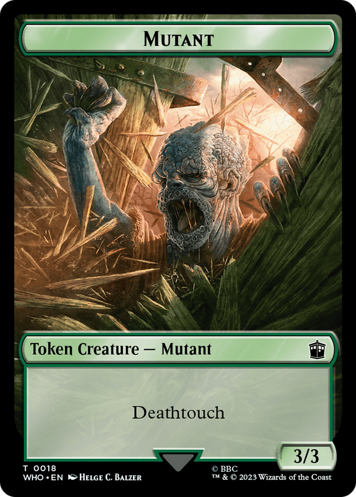 Copy // Mutant Double-Sided Token [Doctor Who Tokens] Magic: The Gathering