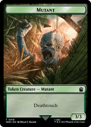 Alien Angel // Mutant Double-Sided Token [Doctor Who Tokens] Magic: The Gathering