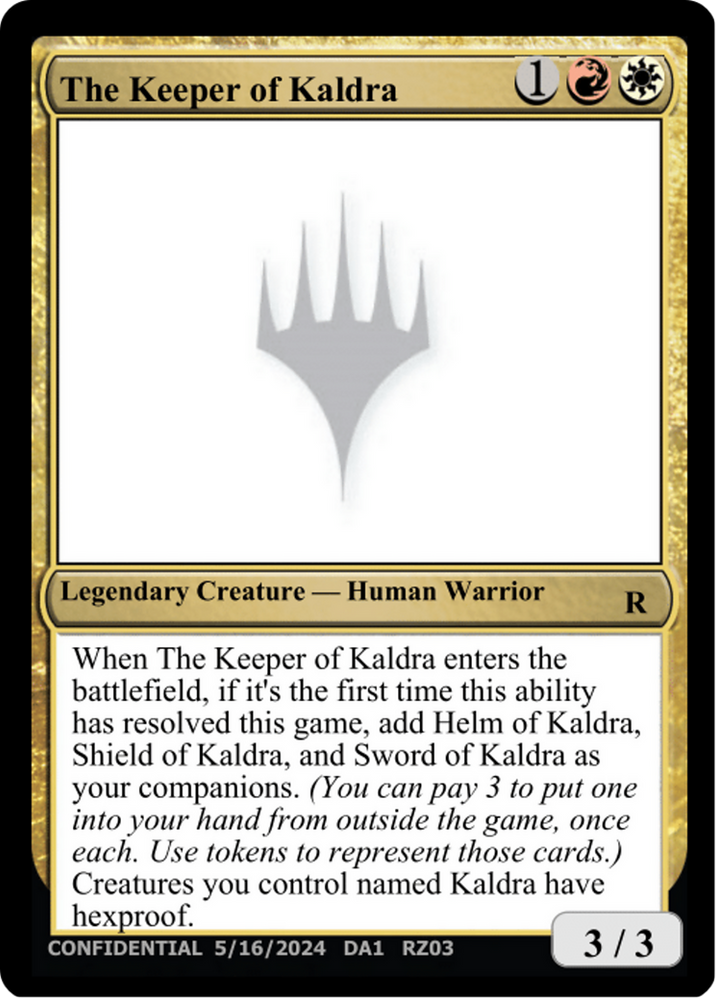 The Keeper of Kaldra [Unknown Event] Magic: The Gathering