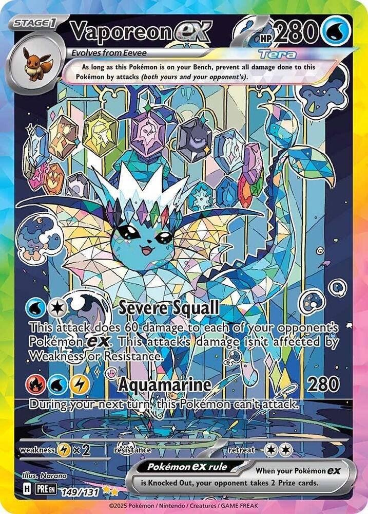 Vaporeon ex (149/131) [Scarlet & Violet: Prismatic Evolutions] Pokémon