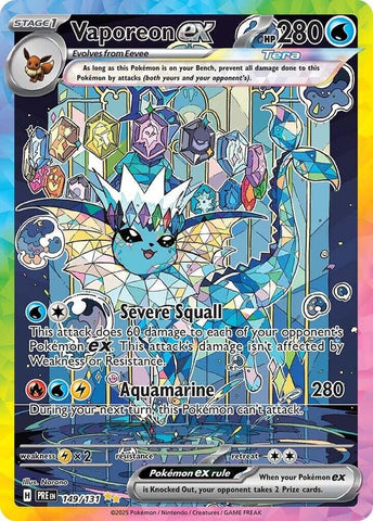 Vaporeon ex (149/131) [Scarlet & Violet: Prismatic Evolutions] Pokémon