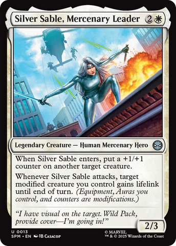 Silver Sable, Mercenary Leader [Marvel's Spider-Man] Magic: The Gathering