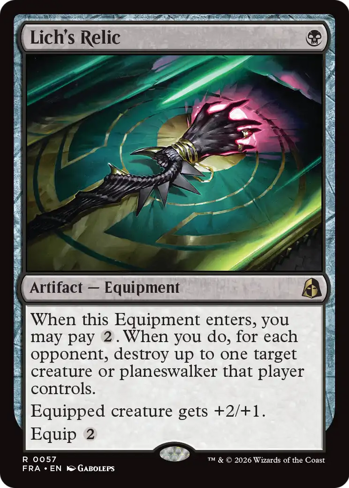 Lich's Relic [Reality Fracture] Magic: The Gathering