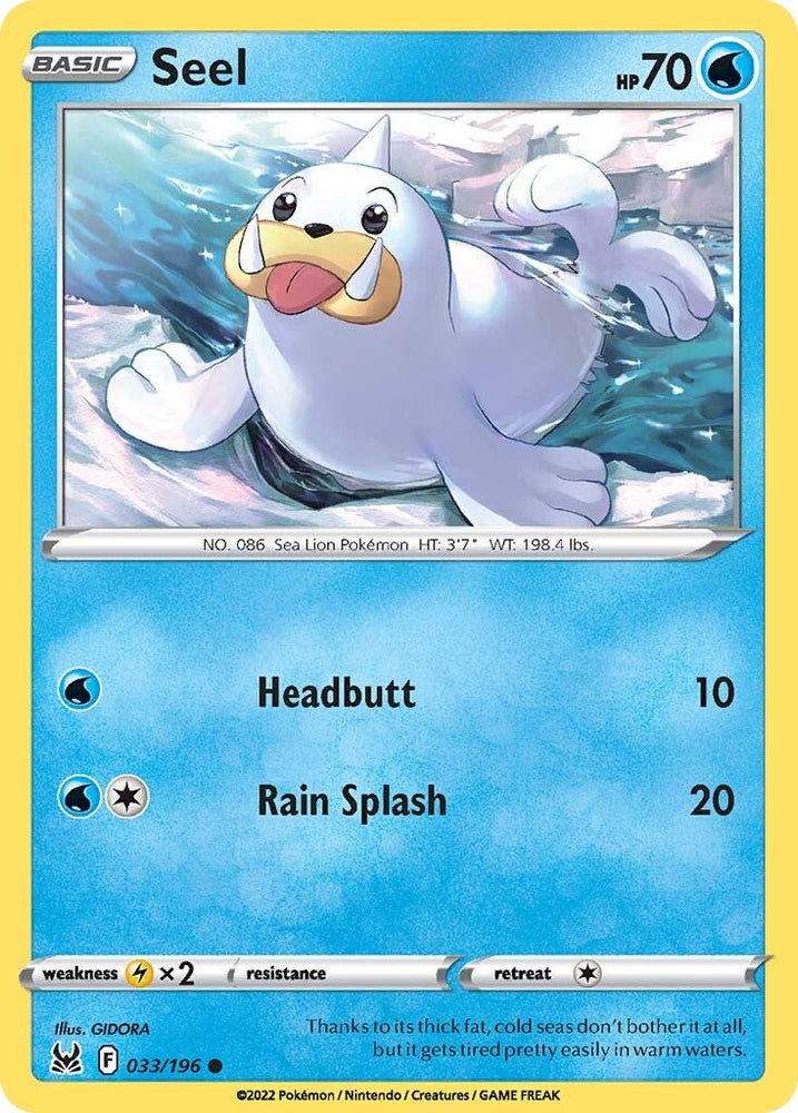 Seel (033/196) [Sword & Shield: Lost Origin] Pokémon