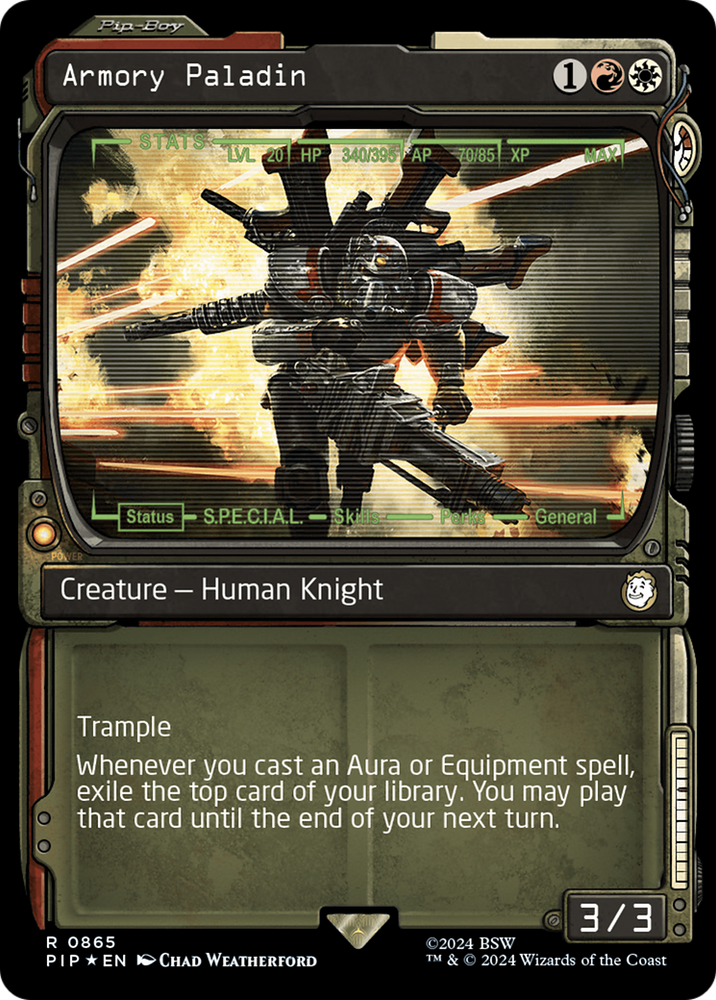 Armory Paladin (Showcase) (Surge Foil) [Fallout] Magic: The Gathering