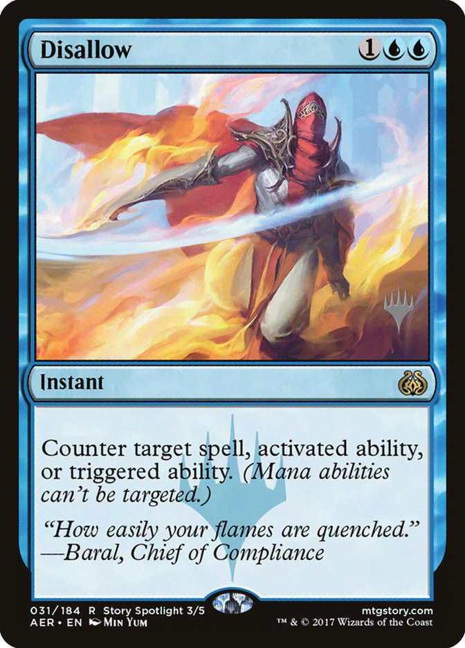 Disallow (Promo Pack) [Aether Revolt Promos] Magic: The Gathering