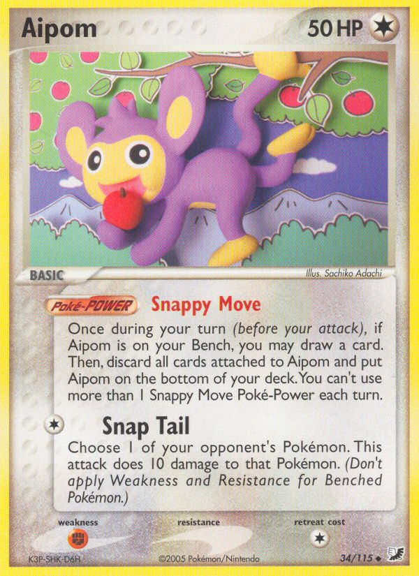 Aipom (34/115) [EX: Unseen Forces] Pokémon