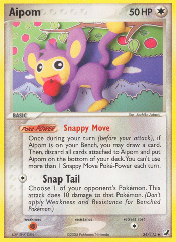 Aipom (34/115) [EX: Unseen Forces] Pokémon