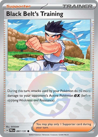 Black Belt's Training (097/131) (Poke Ball Pattern) [Scarlet & Violet: Prismatic Evolutions] Pokémon