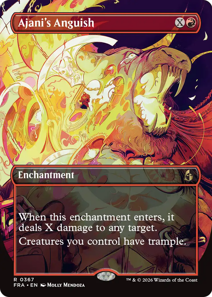 Ajani's Anguish (Borderless) [Reality Fracture] Magic: The Gathering