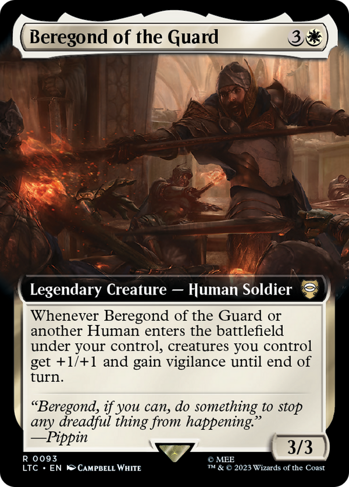 Beregond of the Guard (Extended Art) [The Lord of the Rings: Tales of Middle-Earth Commander] Magic: The Gathering