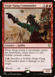 Siege-Gang Commander [Phyrexia: All Will Be One Commander] Magic: The Gathering