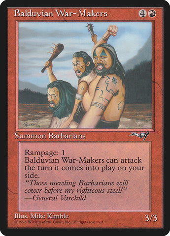 Balduvian War-Makers (Treeline Background) [Alliances] Magic: The Gathering