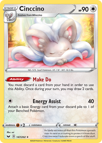 Cinccino (147/202) [Sword & Shield: Base Set] Pokémon