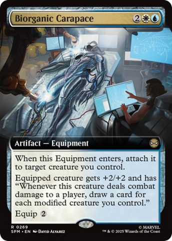Biorganic Carapace (Extended Art) [Marvel's Spider-Man] Magic: The Gathering
