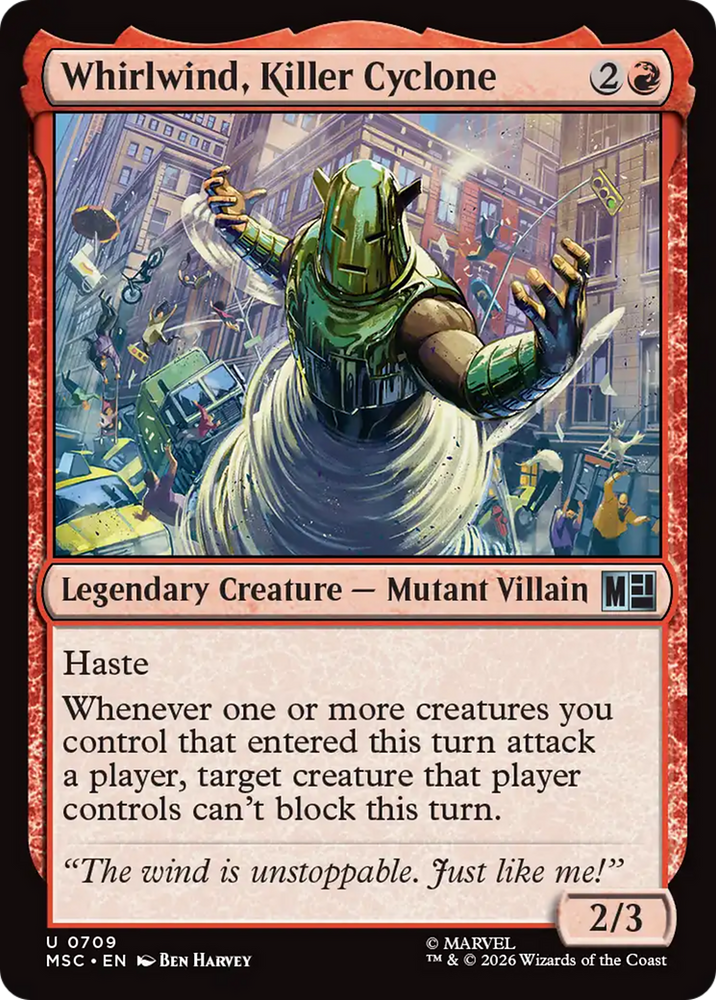 Whirlwind, Killer Cyclone [Marvel Super Heroes Commander] Magic: The Gathering