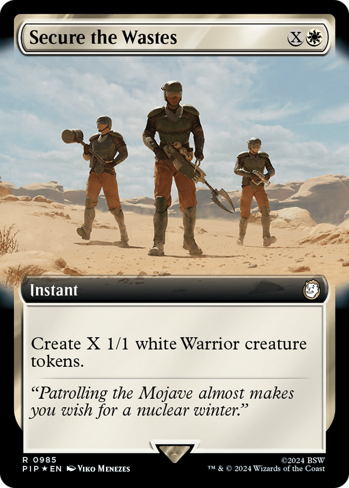 Secure the Wastes (Extended Art) (Surge Foil) [Fallout] Magic: The Gathering