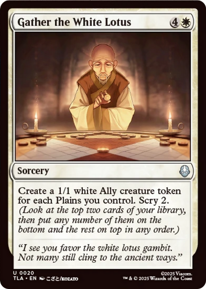 Gather the White Lotus [Avatar: The Last Airbender] Magic: The Gathering