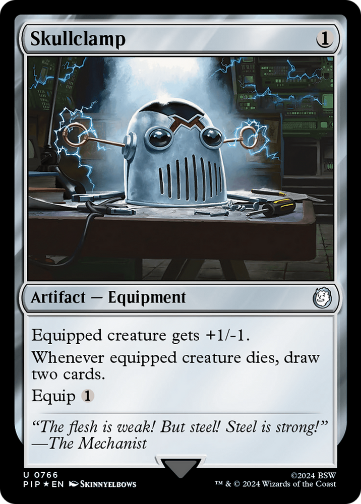 Skullclamp (Surge Foil) [Fallout] Magic: The Gathering