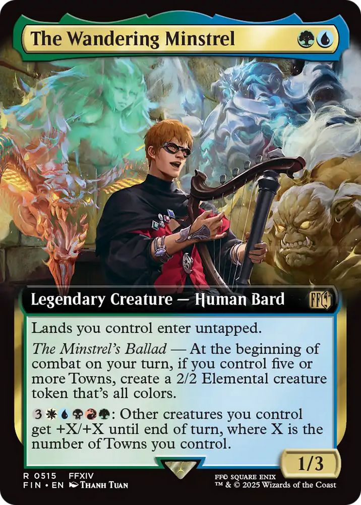 The Wandering Minstrel (Extended Art) [FINAL FANTASY] Magic: The Gathering