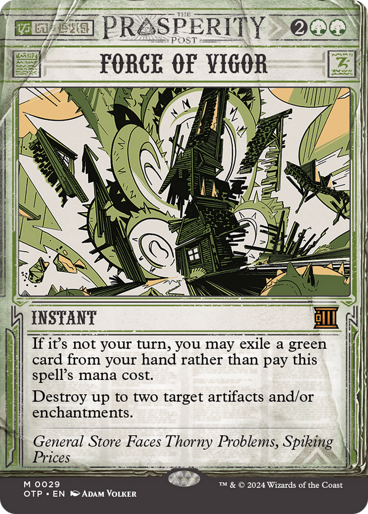 Force of Vigor [Outlaws of Thunder Junction: Breaking News] Magic: The Gathering