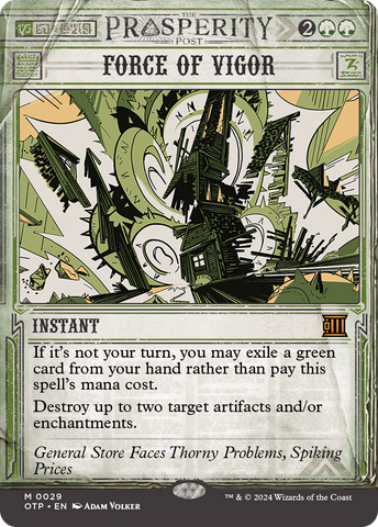 Force of Vigor [Outlaws of Thunder Junction: Breaking News] Magic: The Gathering