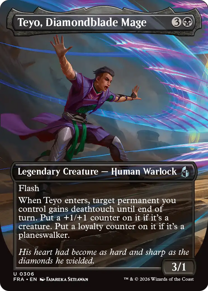 Teyo, Diamondblade Mage (Borderless) [Reality Fracture] Magic: The Gathering