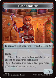 Gingerbrute // Jace Double-Sided Token [Reality Fracture Commander Tokens] Magic: The Gathering