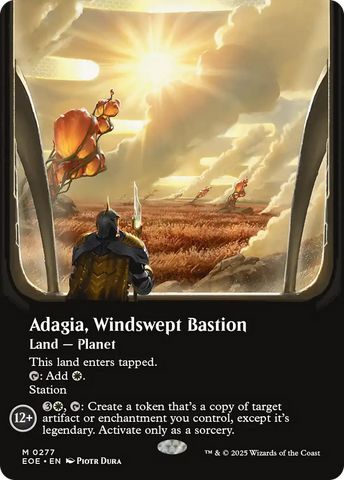 Adagia, Windswept Bastion (Borderless) [Edge of Eternities] Magic: The Gathering