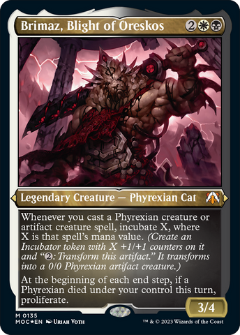 Brimaz, Blight of Oreskos (Display Commander) [March of the Machine Commander] Magic: The Gathering