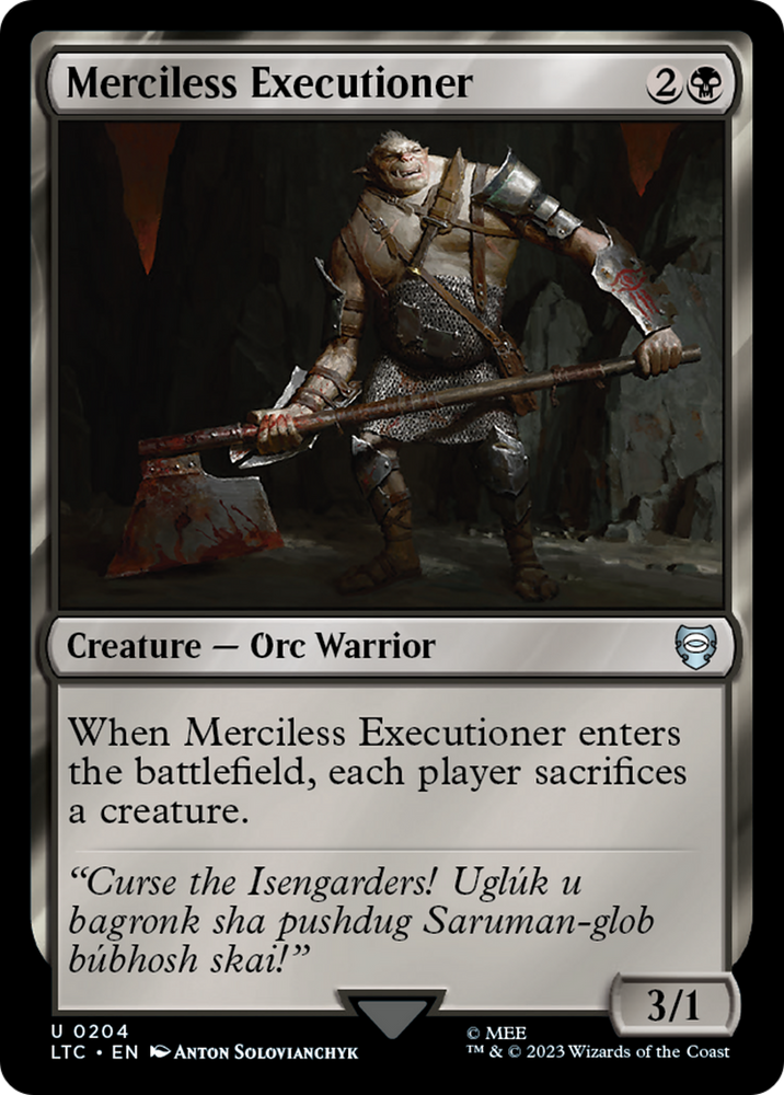 Merciless Executioner [The Lord of the Rings: Tales of Middle-Earth Commander] Magic: The Gathering