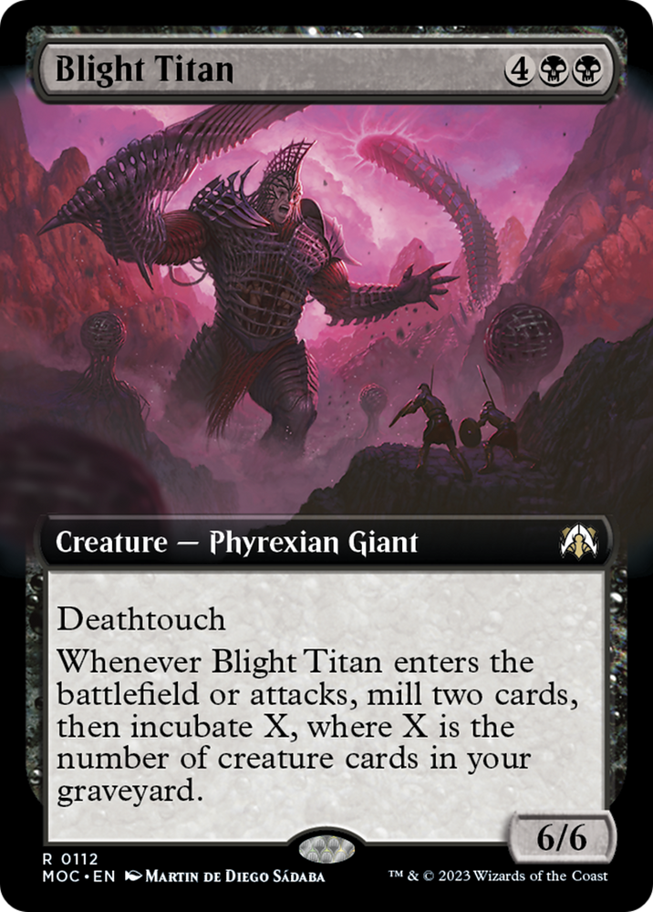 Blight Titan (Extended Art) [March of the Machine Commander] Magic: The Gathering
