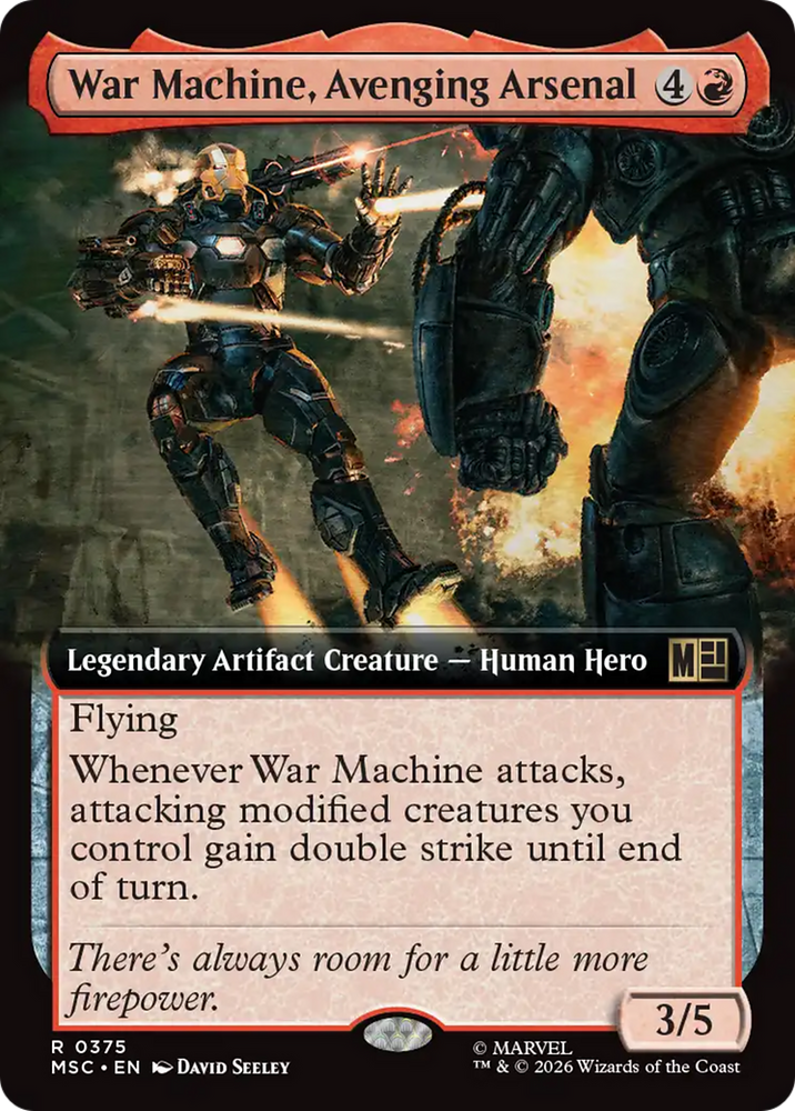 War Machine, Avenging Arsenal (Extended Art) [Marvel Super Heroes Commander] Magic: The Gathering