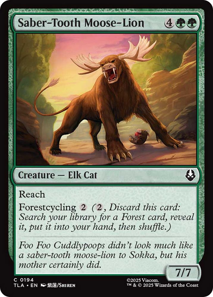 Saber-Tooth Moose-Lion [Avatar: The Last Airbender] Magic: The Gathering