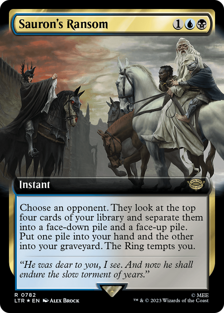 Sauron's Ransom (Extended Art) (Surge Foil) [The Lord of the Rings: Tales of Middle-Earth] Magic: The Gathering