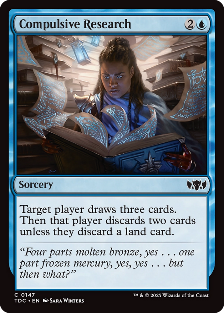 Compulsive Research [Tarkir: Dragonstorm Commander] Magic: The Gathering